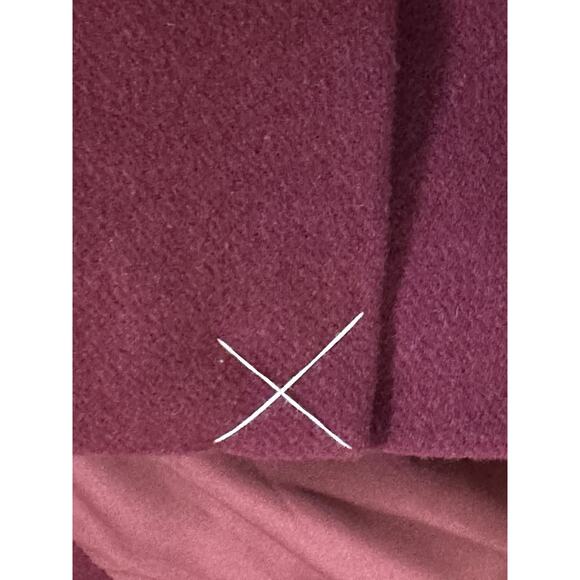J Crew Coat Women Plus Size 22 Burgundy Wool Blend Belted Wrap Minimalist NWT - Picture 8 of 9